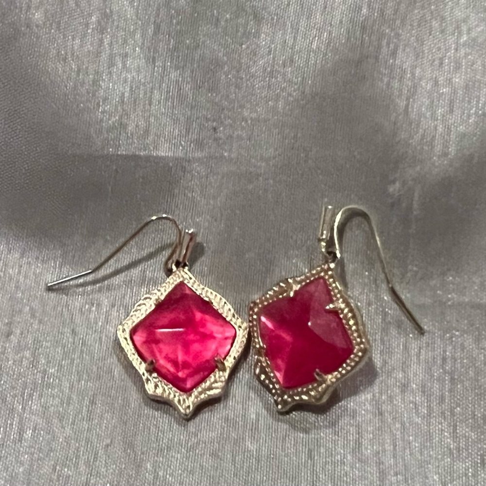 Kendra Scott Pink Goldtone Earrings- Free Shipping